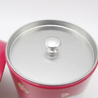 Boîte à thé ronde en métal de qualité alimentaire, hermétique, avec couleur personnalisée pour le café, le sucre, les épices et l'emballage vintage