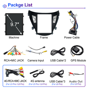 Lehx 2 DIN <span class=keywords><strong>Android</strong></span> 12 đài phát thanh xe đa phương tiện Stereo cho Hyundai Elantra Avante I35 2011-2013 GPS 4 gam Carplay 9.7 "Tesla phong cách - Product Image 6