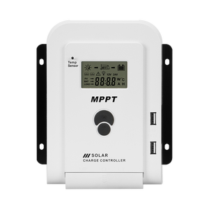 Contrôleur de chargeur solaire <span class=keywords><strong>MPPT</strong></span> <span class=keywords><strong>12V</strong></span>/24V Auto Gel plomb acide Joint d'inondation Batteries au lithium Double sortie USB Écran LCD 97% - Product Image 1
