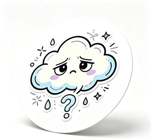Etiqueta Adhesiva Redonda con Diseño de Nube de Lluvia, Adhesivo de Dibujos Animados Impermeable, Parche Troquelado para Ropa, Embalaje y Zapatos - Product Image 4
