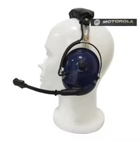 Headset Over-Ear Peredam Kebisingan Berkabel HXKK HX-Z01 1.5m untuk Pilot Penerbangan PNR, dengan Pengatur Volume Ganda, VOX, PTT, dan Musik