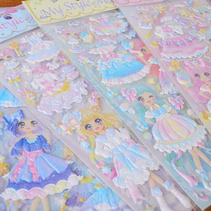 Autocollants à bulles dessin animé 3D EVA, étiquette décorative de <span class=keywords><strong>princesse</strong></span>, mignon Kawaii, cadeau pour fille, vente en gros, pièces - Product Image 6