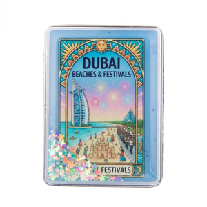 Aimant de réfrigérateur personnalisé avec logo, souvenir de plage, en acrylique transparent, avec sable mouvant, pour la Grèce, Dubaï, Italie, Côte – Cadeau idéal pour la vente en gros - Product Image 5