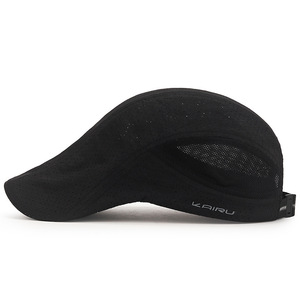 Quick-Drying Breathable Sun Protective Baseball Cap For Men Outdoor Cycling Fishing Adult Sports Hat Black Cotton Fabric - Product Image 2