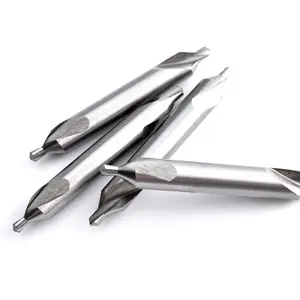 Bán buôn CNC countersink Công cụ Cắt thép tốc độ cao din333 phay sáo 60 độ góc đồng bằng hoặc Titan trung tâm khoan bit