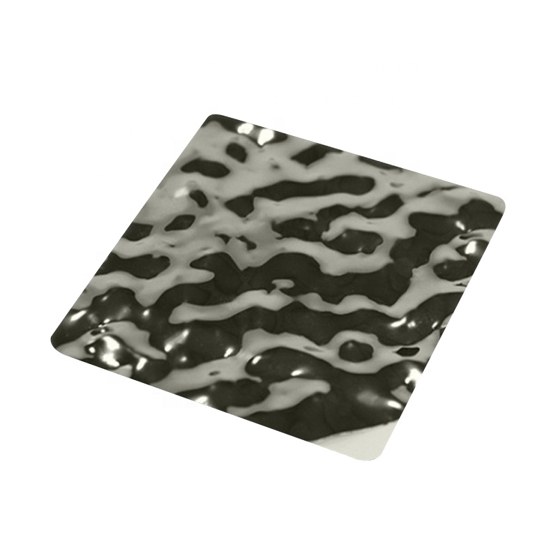 201 304 430 Mirror Polished Stainless Steel Sheet Water Wave 4x8 For Interior Wall Panel