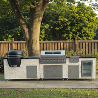 Youya Gril extérieur étanche Cuisine Armoire de cuisine extérieure modulaire Armoire de cuisine extérieure en acier inoxydable avec barbecue