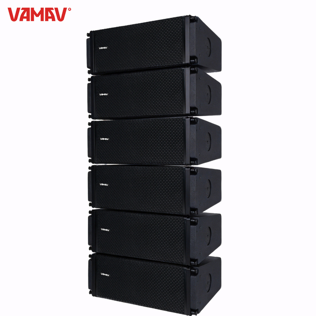 VAMAV LX602 Active Altavoz Line Array Speaker System 2*6.5'' NEO Woofer 500W RMS Wooden Professional Stage Audio Outdoor DJ Bar