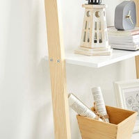 Moderno 5 niveles sala de estar baño planta soporte libro almacenamiento madera bambú escalera estante