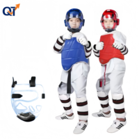 Protège-tibias unisexe Quteng respirant pour arts martiaux, équipement de taekwondo durable, protection légère pour le kickboxing et le sparring