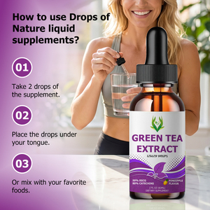 Factory Wholesale Green Tea Extract Liquid Drops Natural Antioxidants Promotes Immune Defense System Skin Overall Wellness - Product Image 6