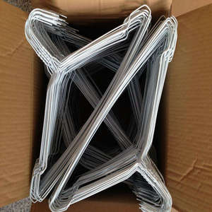 Pulver beschichteter 16 Zoll 14,5 Gauge Weiß Günstiger Draht gekerbter Kleiderbügel Für Wäsche kleidung - Product Image 4