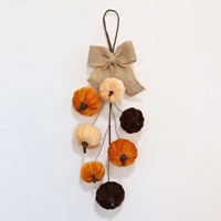 Guirlande suspendue personnalisée en velours en forme de citrouille, couronne de récolte d'automne, décoration murale pour la maison à l'Halloween