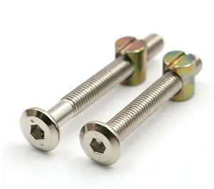 Tornillos y pernos para muebles con <span class=keywords><strong>cabeza</strong></span> de llave <span class=keywords><strong>allen</strong></span> de acero al carbono galvanizado para cuna, tornillos y pernos para litera con enchufe hexagonal - Product Image 5