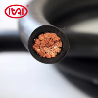 Cable Eléctrico Flexible para Soldadura, Suministro Directo de Fábrica, 99.997% Cobre Puro, Revestimiento de Goma, para Alta Flexión, Tamaño 16mm2-35mm2