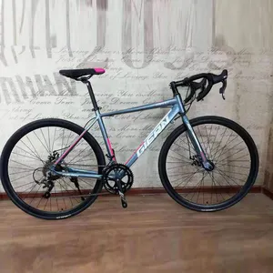 चीनी साइकिल 700c एल्यूमीनियम 55 सेमी 60 सेमी फ्रेम 14 स्पीड साइकिल वयस्क रेस रोड बाइक