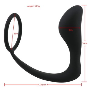 Plug anal en silicone unisexe avec anneau Stimulateur de jouets sexuels adapté aux débutants pour le <span class=keywords><strong>plaisir</strong></span> de massage de la prostate pour les couples - Product Image 6