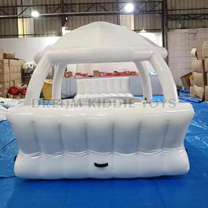 Plateforme flottante gonflable pour bar aquatique d'été avec tente, pont solaire, île flottante, salon, fête, loisirs - Product Image 5