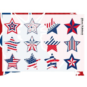 Letrero para Patio del Día de la Independencia, Nuevo, con Estrella de Cinco Puntas, Elementos Rojo, Azul y Blanco, 25*25cm, Impermeable y Resistente al Sol, de Plástico - Product Image 2