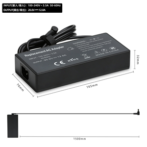 Pengisi Daya OEM 240W 12A 6.0*3.7mm Adaptor Daya AC Pengisi Daya Laptop untuk ROG 15 GX550LXS RTX2080 S15 S17 <span class=keywords><strong>G15</strong></span> G513 GX550LXS RTX2080 - Product Image 6