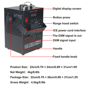 Igracelite 900w 4 em 1 Laser + LED Storb + Luz de Palco LED + Máquina de Fumaça - Product Image 3