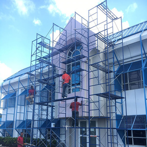 OEM ánh sáng nhiệm vụ hình ống kim loại Mason scaffoldings Hàn Quốc khung bê tông đi bộ qua loại thang - Product Image 5