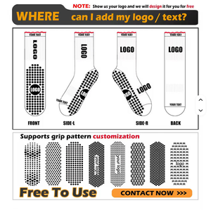 Calzini Antiscivolo in Cotone Lavorato a Maglia, Personalizzabili con Logo, Elastici, Traspiranti, con Design a Righe Ricamate - Product Image 4
