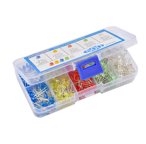 Kit de Surtido de Diodos Emisores de Luz LED F3 de 3 mm, 500 Piezas en Caja, 5 Colores: Rojo, Amarillo, Azul, Verde, Blanco, 100 Piezas de Cada Color para Proyectos Electrónicos DIY - Product Image 2