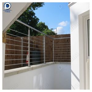 Clôture Ronde Personnalisable Prima <span class=keywords><strong>pour</strong></span> Cours de Maisons Individuelles, Terrasses et Balcons – Garde-corps à Barres Rondes - Product Image 1