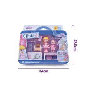 Kitchen Playset For Kids With <b>Doll</b> And <b>Accessories</b> 34Cm X 27.5Cm Mini Kitchen Toy Set For Pretend Play - Product Image 5