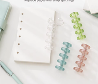 5 trous anneau liants à feuilles mobiles anneaux de livre Snap Split articulé avec des anneaux de livre de diamètre intérieur de 12mm