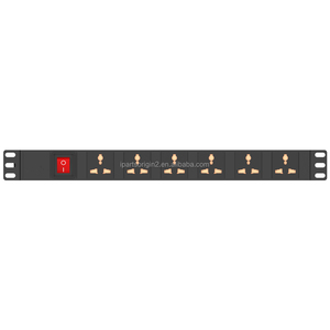 ชุดจ่ายไฟ PDU ขนาด 1U 19 นิ้ว แบบโมดูลาร์ 6 ช่อง 10A พร้อมตัวเลือกปลั๊กแบบ USA EU UK สำหรับแร็คเซิร์ฟเวอร์ - Product Image 5