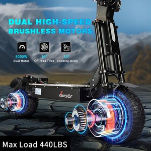 X14 Động Cơ Kép Điện Xe Tay Ga 10000W Nhanh Chóng Không Chổi Than 72V 60Ah Lithium 85 Dặm Escooter Điện Xe Tay Ga Cho Người Lớn Ghế - Product Image 2