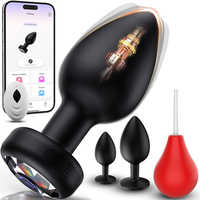 Vibrierendes Analplug-Set mit 10 Kraftvollen Modi, App-Steuerung, Wasserdicht, Anal-Lock Butt Plug für Frauen & Männer
