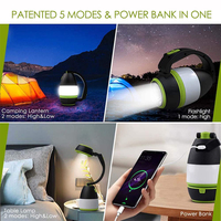 Lampe LED 3 en 1 avec batterie intégrée et port USB, alimentée par pile, luminaire décoratif d'intérieur, idéal pour le Camping