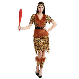 Costume de cosplay pour couple, jeu de rôle, adulte, style sauvage primitif, pour spectacle, Halloween, carnaval, pour femme - Product Image 4