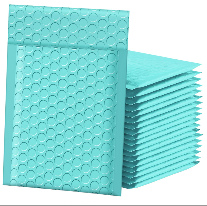 Teal Bubble Mailer 100Pcs Bulk Poly