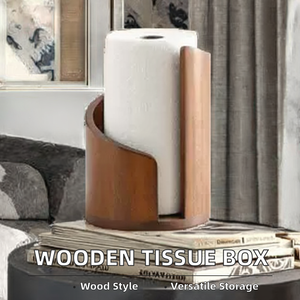 Boîte à mouchoirs <span class=keywords><strong>en</strong></span> <span class=keywords><strong>bois</strong></span> au design moderne et épuré pour le rangement <span class=keywords><strong>de</strong></span> papier toilette domestique, idéale pour le salon, la chambre, le bureau et les restaurants. - Product Image 3