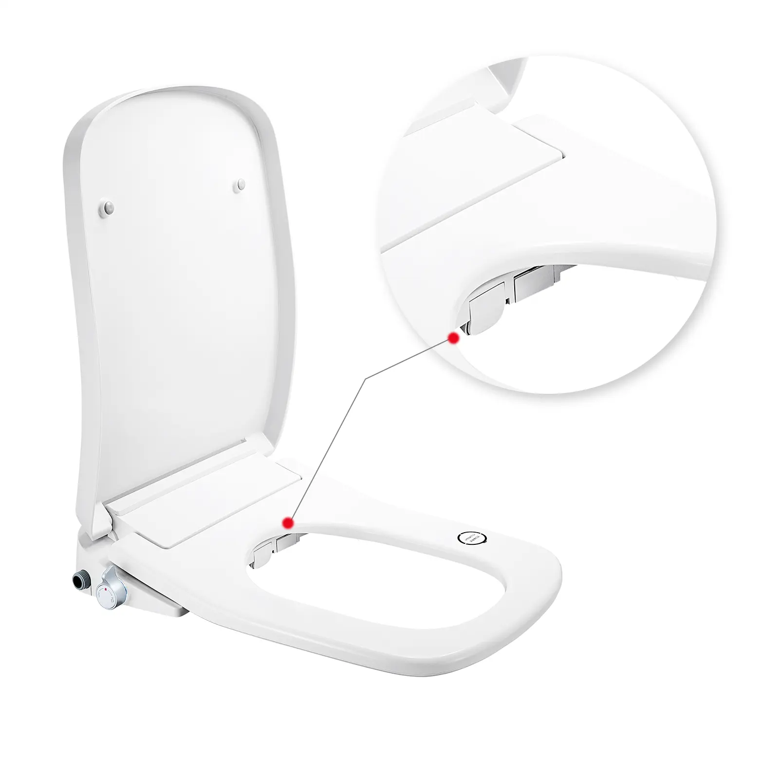 Vendita calda di alta qualità riscaldamento istantaneo dell'acqua luce notturna smart sanitari quadrato uf smart toilet seat