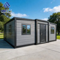 Casa Contenedor Prefabricada Expandible Solar de 20 y 40 Pies, 1-5 Dormitorios, Diseño Moderno de Lujo, 5 Años de Garantía, Casa Portátil Tipo Villa