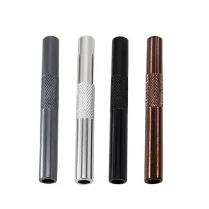 De gros stylo électronique tuyau-Rasoirs 70mm en aluminium, 1 ou 3 pièces, Style stylo, distributeur de renfoncement en métal, tuyau pour Tube de fumée