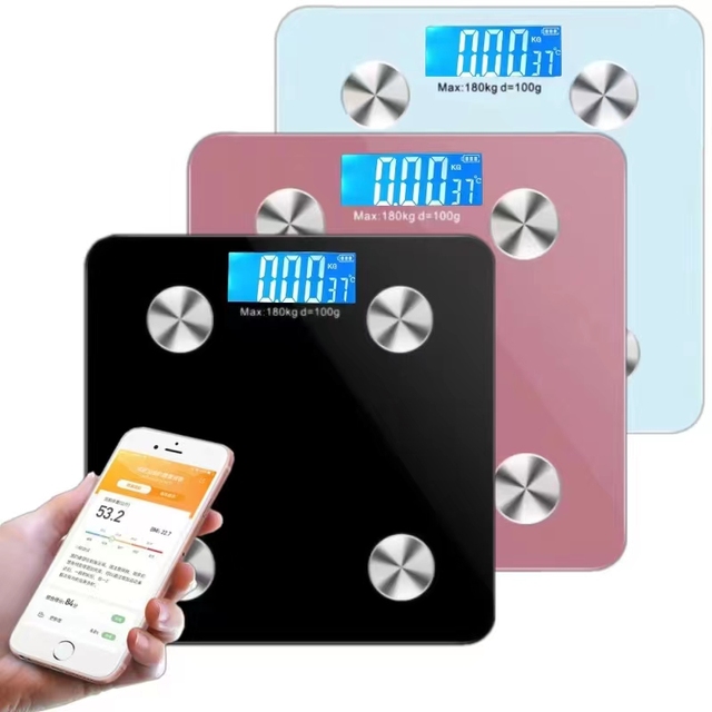 New Arrival 180kg Smart bluetooth Bmi Function Digital Body Fat Electronic  Scale