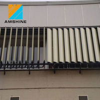 Persienne fixe horizontale et verticale architecturale Façade en métal Persienne externe motorisée décorative en aluminium