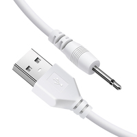 Câble de charge DC, cordon de chargeur 2,5 mm, chargeur USB DC, câble de charge rapide USB vers DC 2,5 mm pour lampe de table, mini haut-parleur, jouets