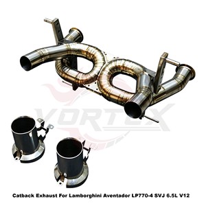 ท่อไอเสีย Vortex Titanium Straight Pipe Performance สำหรับ Lamborghini Aventador LP770-4 SVJ 6.5L V12 ระบบจูนแบบ Direct Fit - Product Image 2