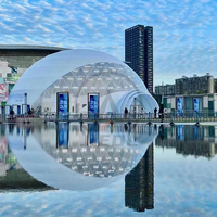 Offre Spéciale luxe moderne PVC Oxford Igloo dôme tente de haute qualité Glamping Resort tente étanche salle de bain en aluminium pour hôtels
