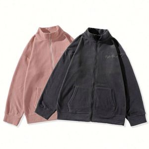 Sudadera con Cierre y Cuello Alto Unisex, Talla Grande, Color Sólido, Venta al Por Mayor y Dropshipping, Modelo H3012 - Product Image 1