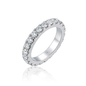 Anillo de Compromiso Clásico de Plata S925 y Oro Sólido de 10/14k con Diamante Cultivado en Laboratorio, Calidad VVS-VS, Engaste de Puntas, Anillo de Fiesta Unisex - Product Image 1