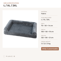 Canapé-lit pour chien en velours pelucheux, housse amovible et lavable, design à trois côtés rembourrés, pour grands chiens et chats d'intérieur, OEM, vente en gros