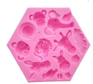 Moules de décoration de gâteaux en Silicone, <span class=keywords><strong>animaux</strong></span> des bois, Fondant de forêt, Zoo sauvage, pour chocolat, bonbons, gomme, pâte, argile, <span class=keywords><strong>sucre</strong></span> artisanal, Cupc - Product Image 2
